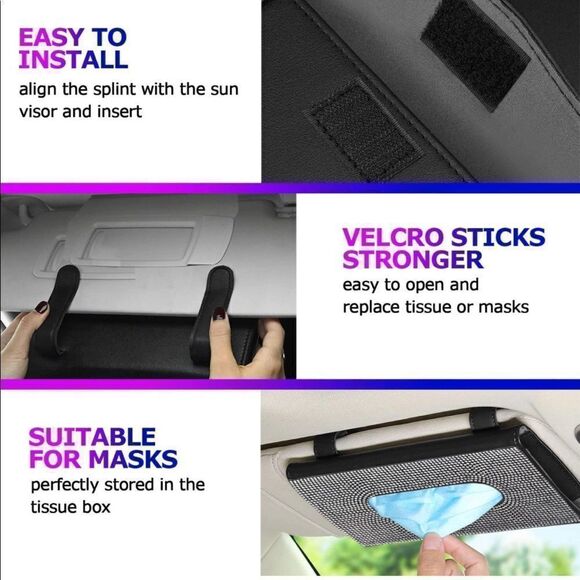 Car Visor Bling Tissue/Mask Holder NWT - Picture 5 of 16